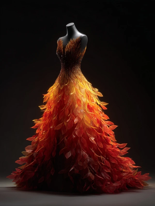 Firebird Inspired Gown Fierce Magical and Powerful