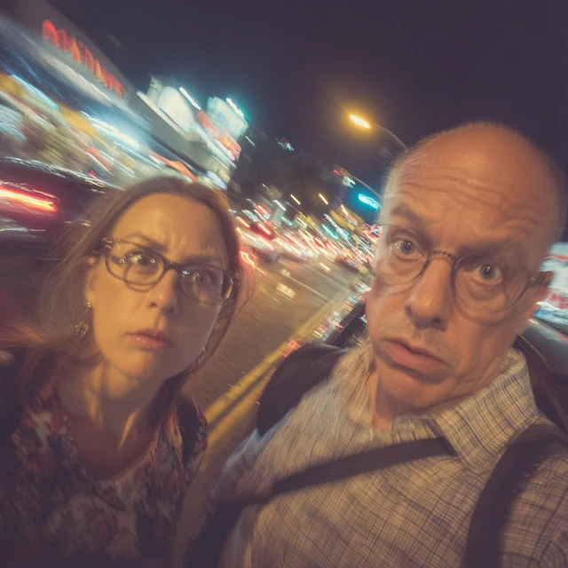 Streetlight Selfie Blurry Night Photo