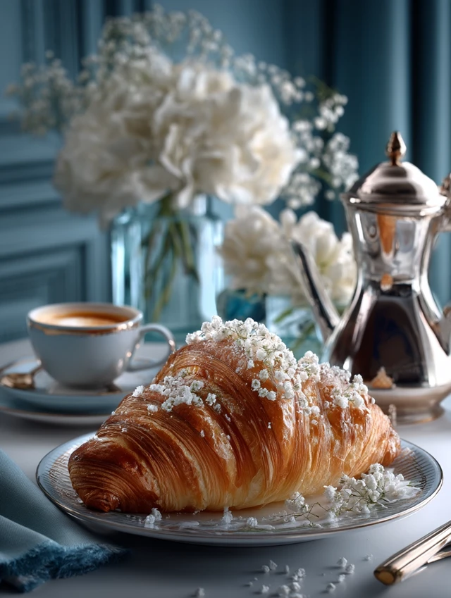 French Breakfast Croissant Coffee Pot French Country