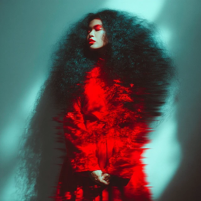 Abstract Dancing Woman with Red Hair - Surreal Art