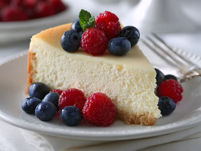 Delicious Cheesecake with Fresh Berries Dessert