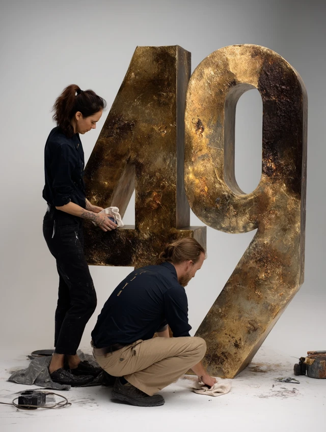 Bronze 49 Polished by Cleaners in Studio Shot