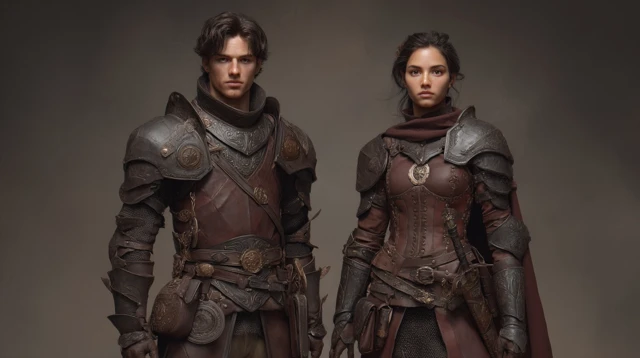 Sorcerers in Leather Armor Prepared for Battle