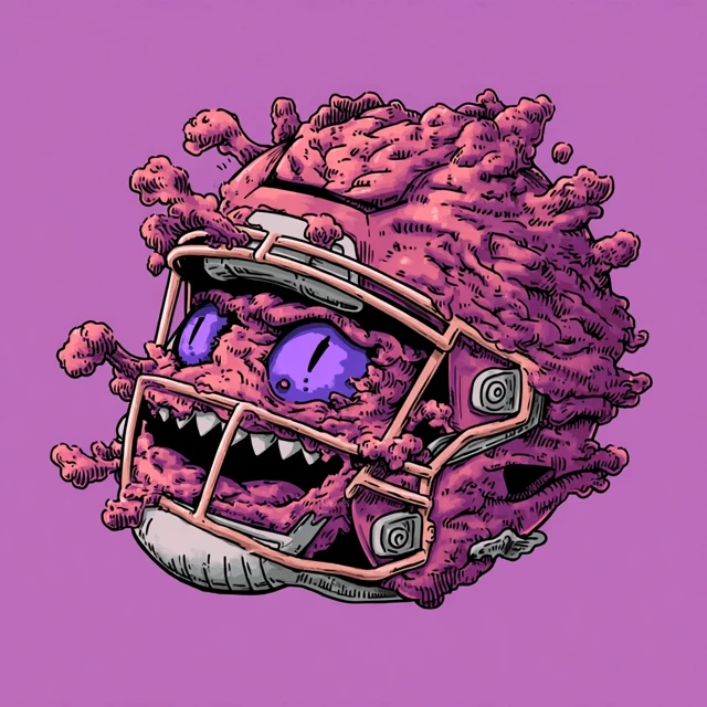 Cursed Football Helmet Mascot Avatar Logo