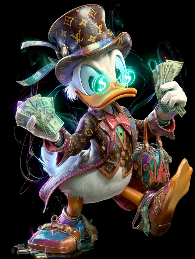 Scrooge McDuck in Louis Vuitton Cartoon