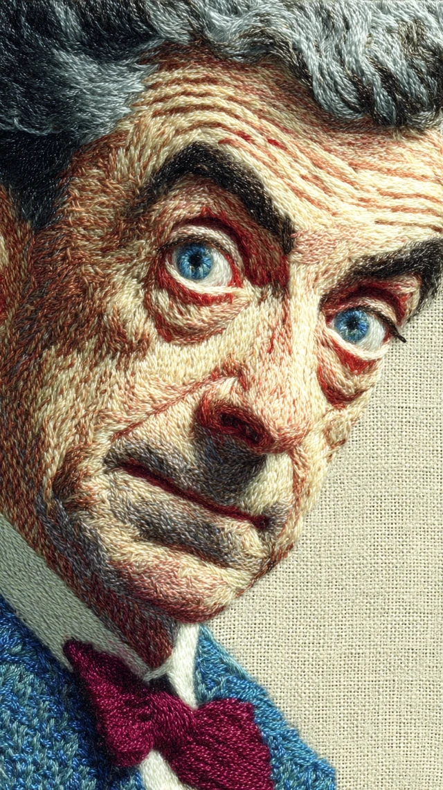 Mr Bean Cross Stitch Portrait Studio Photo