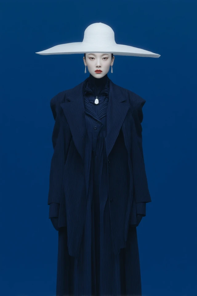 Elegant Korean Woman High Fashion Portrait
