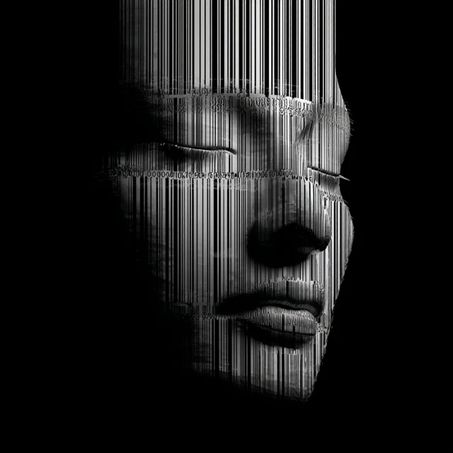 Barcode Face Digital Art