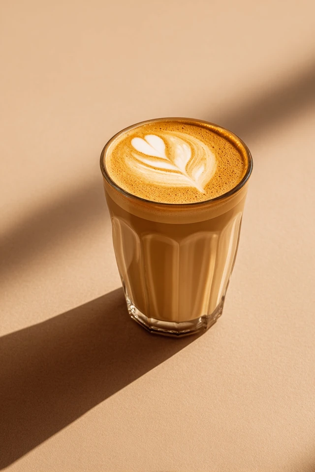 Chai Latte Photography Latte Art Glass