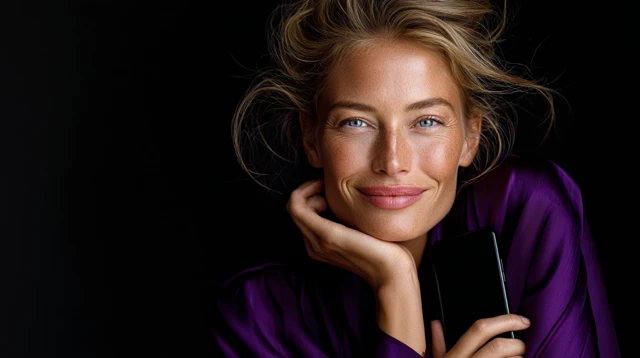 Mediterranean Beauty in Purple Fashion