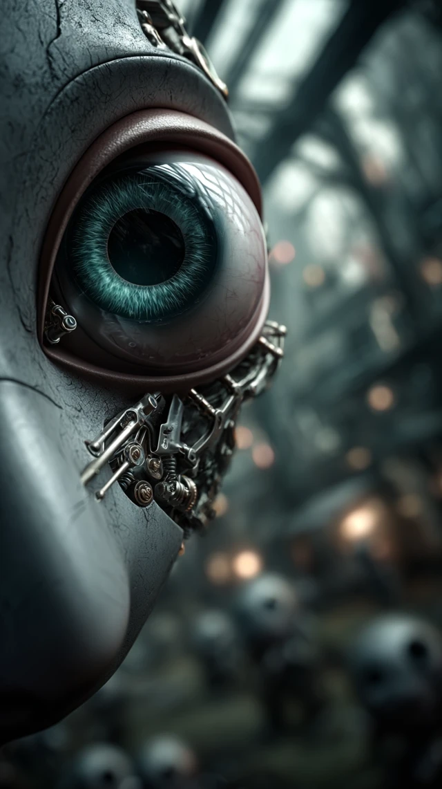 AI Robot Eye Ultra Realistic Detail