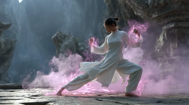 Vietnamese Martial Artist with Magical Energy