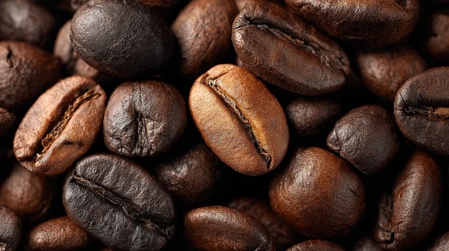 Close Up Coffee Beans Texture and Details
