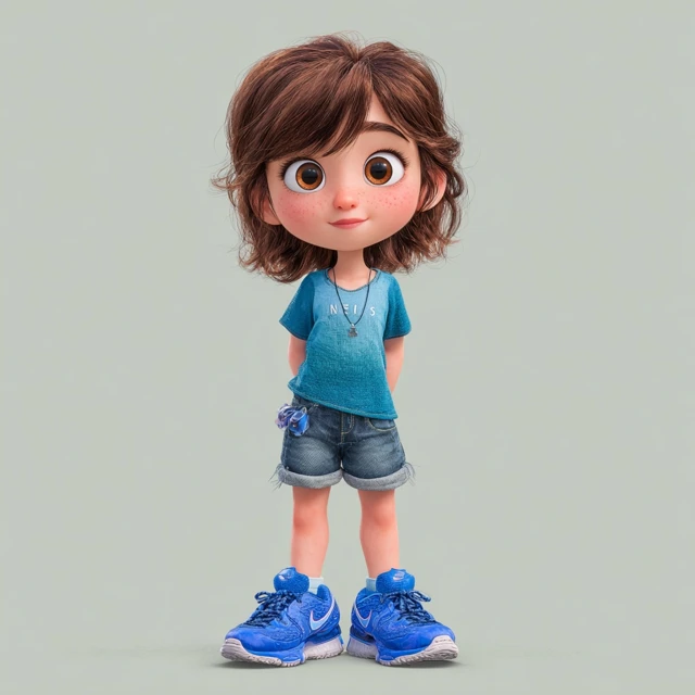Pixar Style Sophia Cute 3D Character