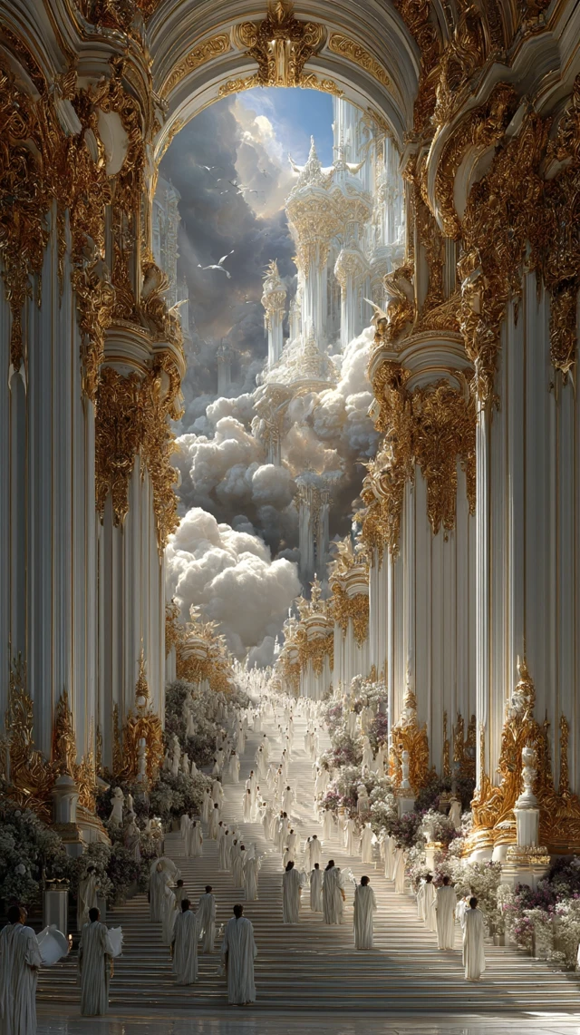 Heavenly Procession Divine City Architecture