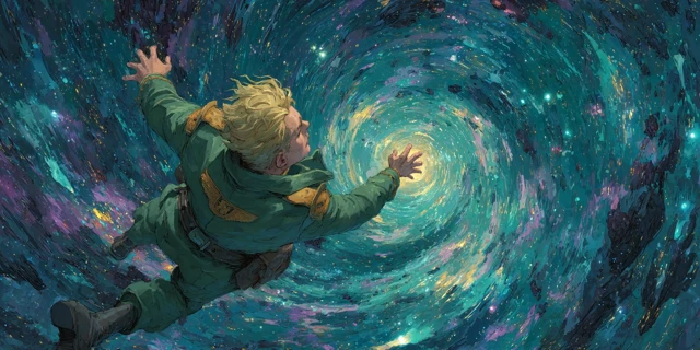 Space Voyager Grasping a Black Hole