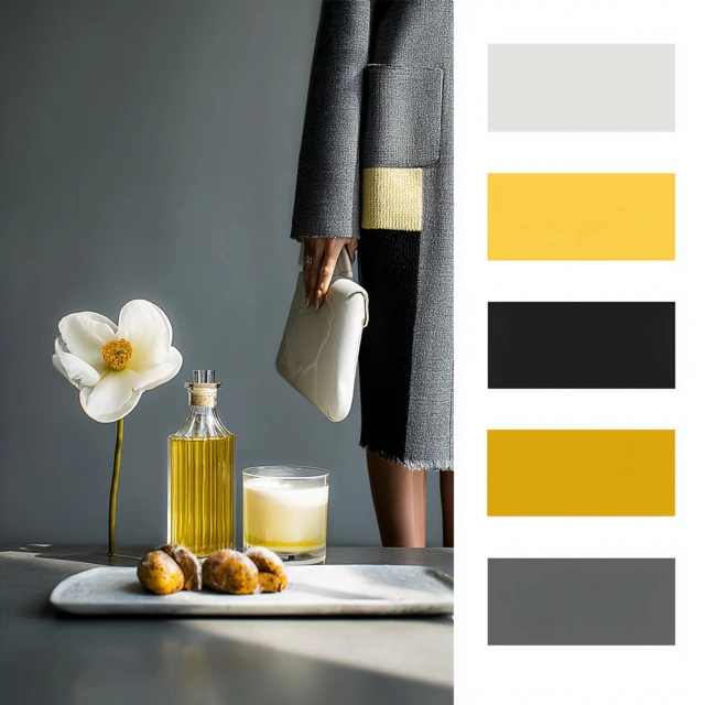 White Camellia Oil Fashion Moodboard Skincare Brand