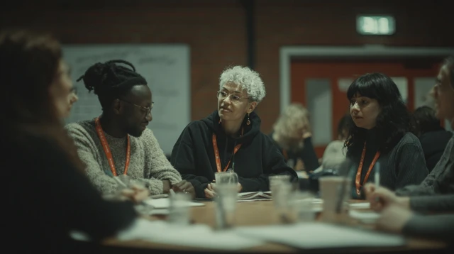 British Community Members Discussing Ideas