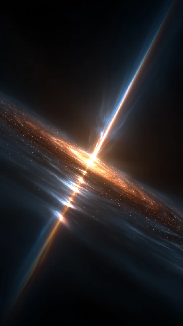 Black Hole Explosion: Cosmic Light Beam in 4k