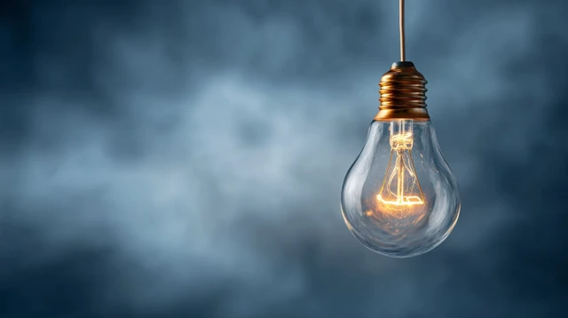 Lightbulb Idea Innovation Abstract Blue Background