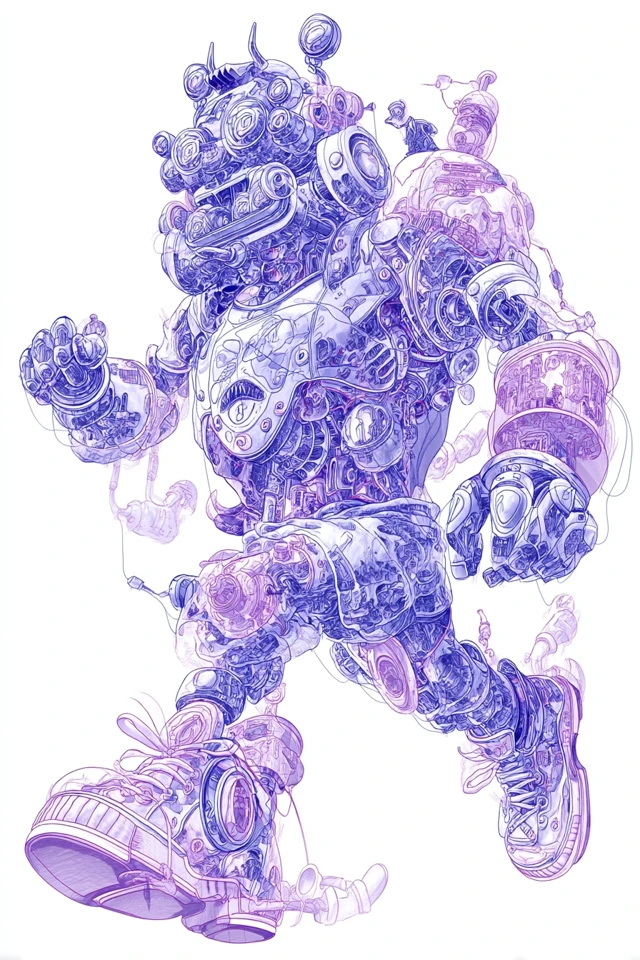 Cyberpunk Frog Graphic for T-Shirt Design