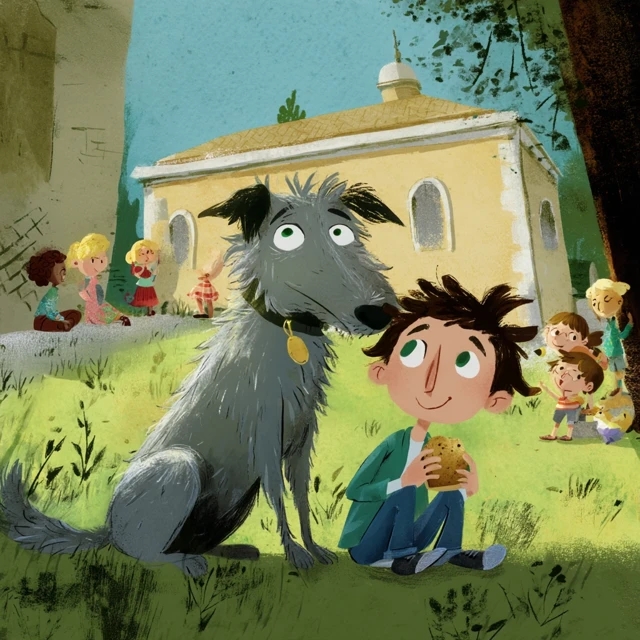 Heartwarming Childrens Book Cover Dog and Boy Friendship