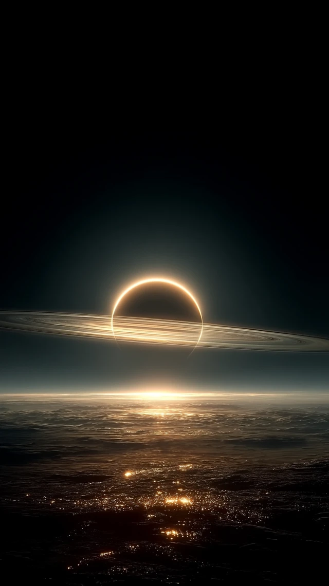 Saturn in Dune: Cinematic Still Shot