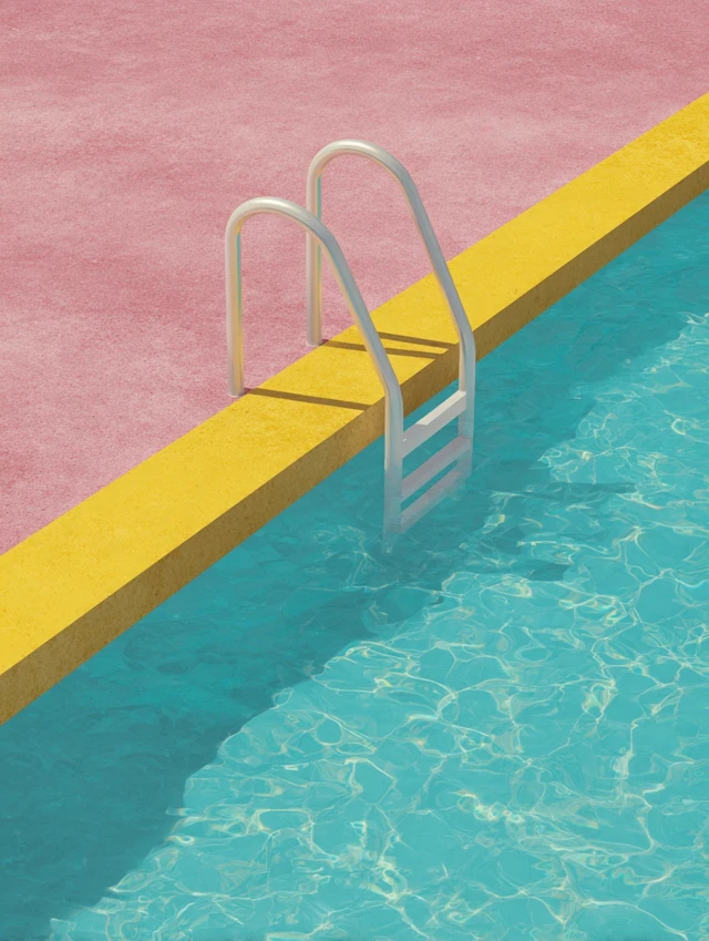 Retro Poolside Illustration Summer Vibes