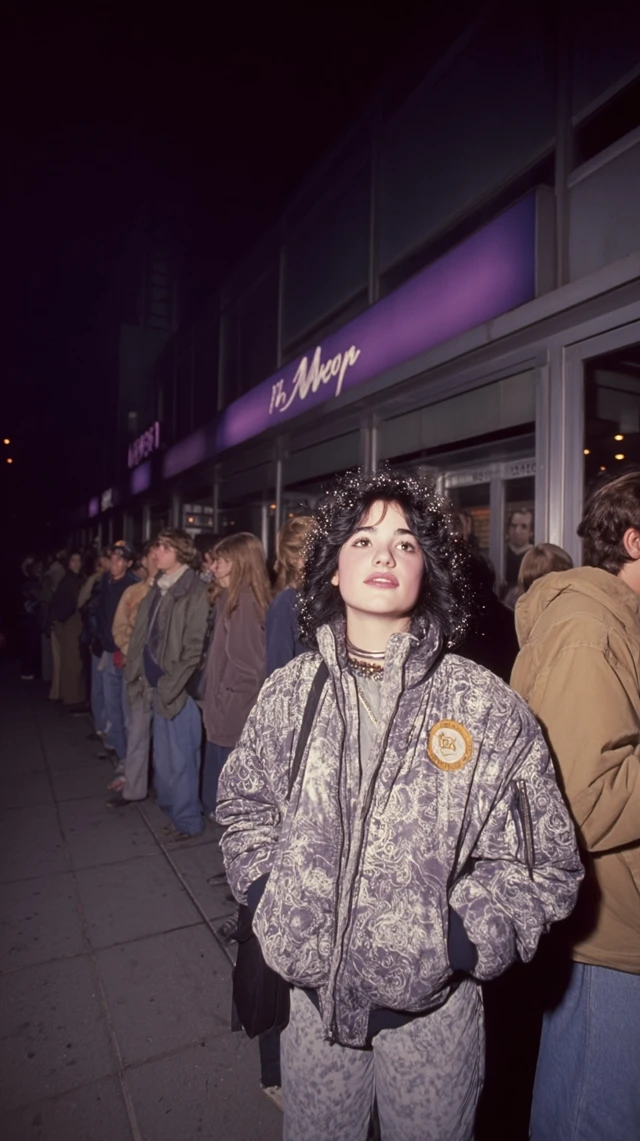 Nightclub Scene Young Woman with Bomber Jacket