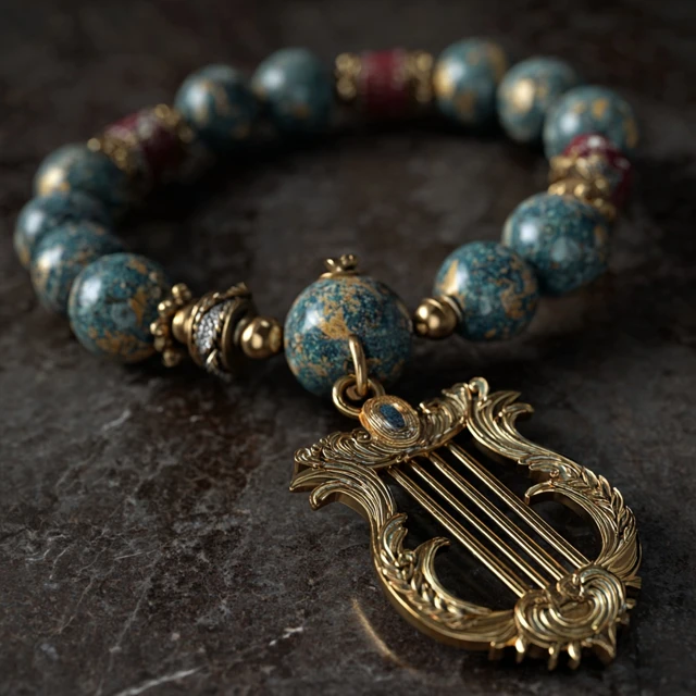 Lyre Pendant Bracelet Art Concept