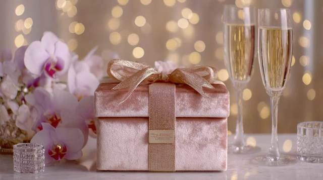 Luxury Gift Box with Champagne and Orchids