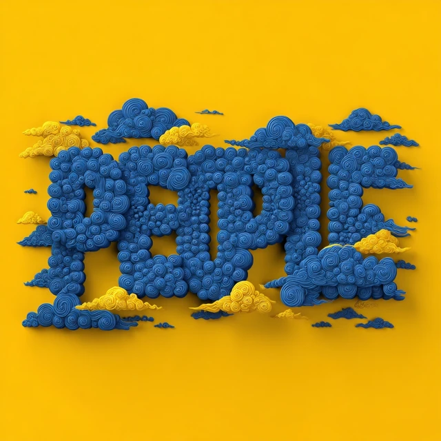 PEOPLE: 3D Text in Italian Fashion Style