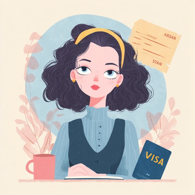 Girl Visa Specialist Illustration