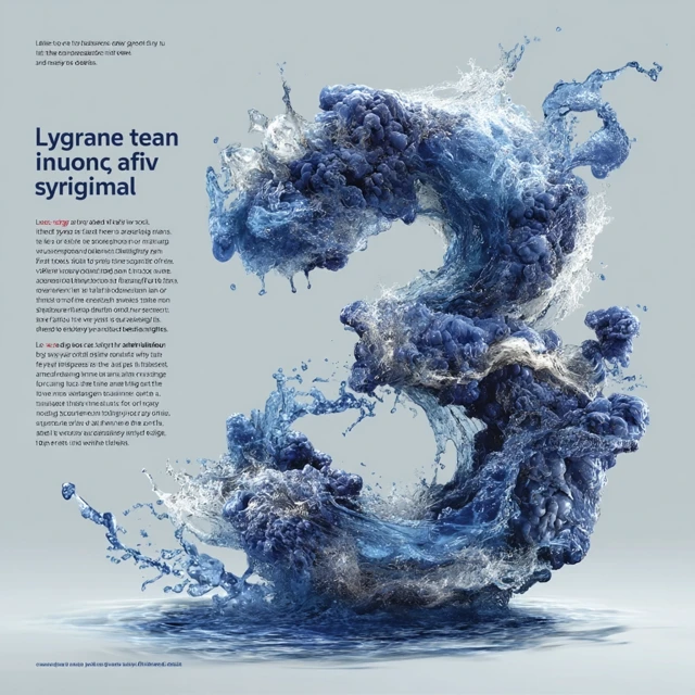 Water Art Liquid Number 3 Fluid and Dynamic Design
