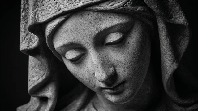 Renaissance Sculpture Black and White Woman