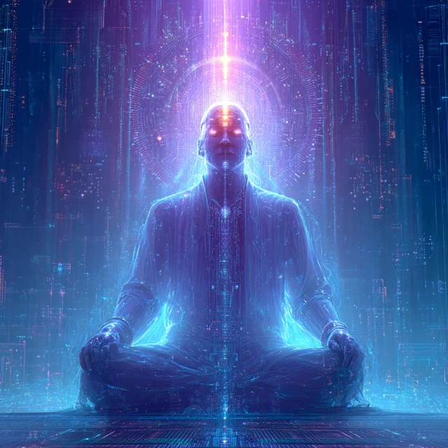 Fractal Shaman Circuit Album Art Digital Painting