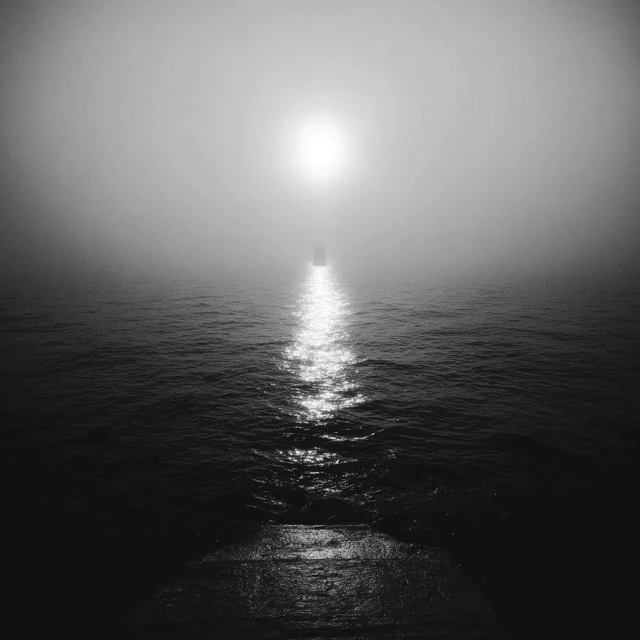 Ocean in Fog Hiroshi Sugimoto Style