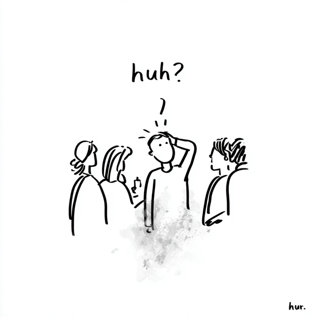 Minimalist Art Illustration Huh Moment