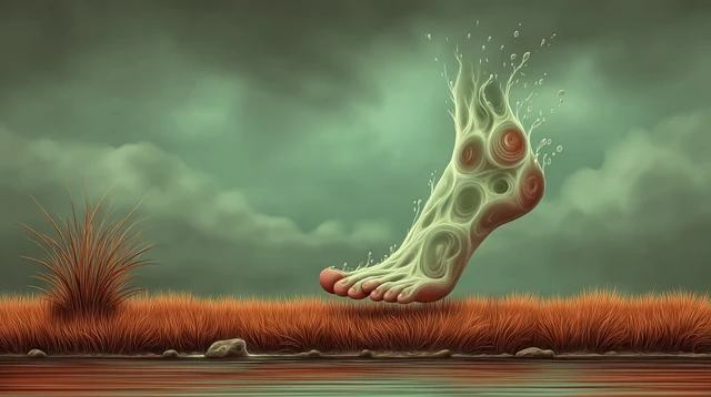 Water Entity in Field Artistic Illustration