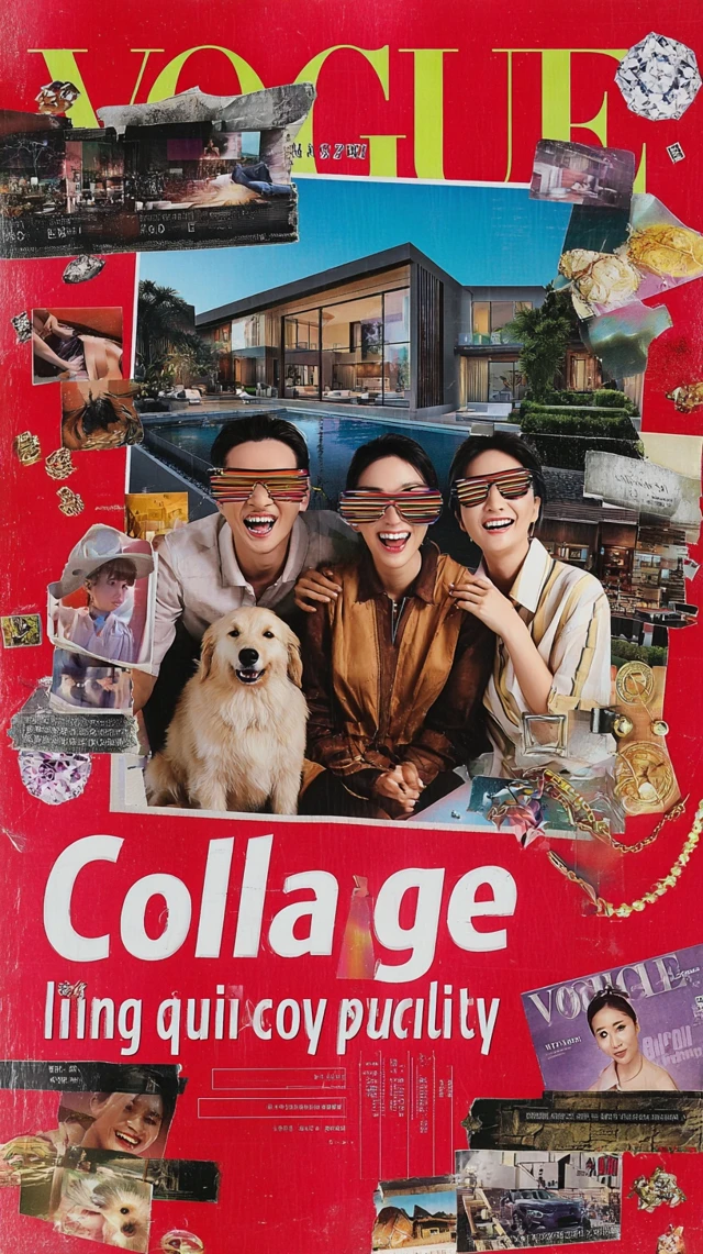 Collage Quality Living Luxury Family Vogue
