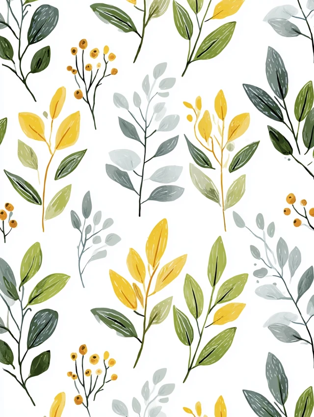 Leaf Pattern Illustration William Morris Tracie Grimwood
