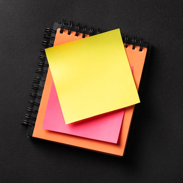 Sticky Note Paper with Clip Top View