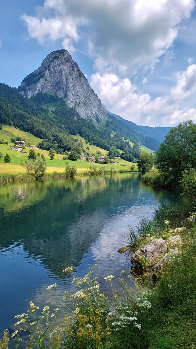 Swiss Countryside Tranquil Lakes and Mountain Trails