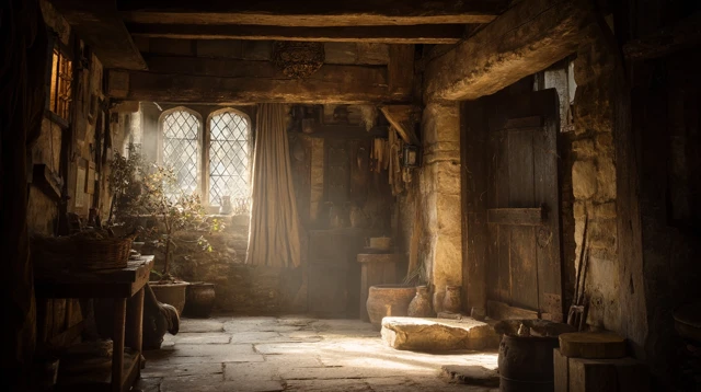 Medieval Home After Ransack Interior Scene