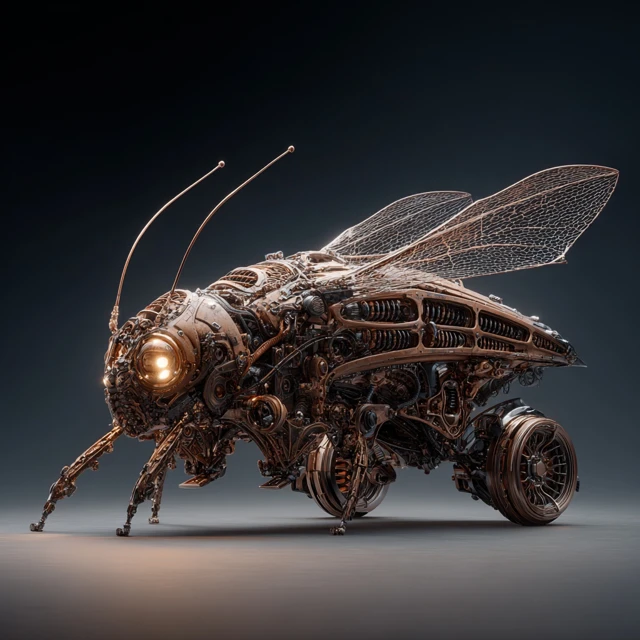 Biomechanical Insect Vehicle Dystopian 3D Render