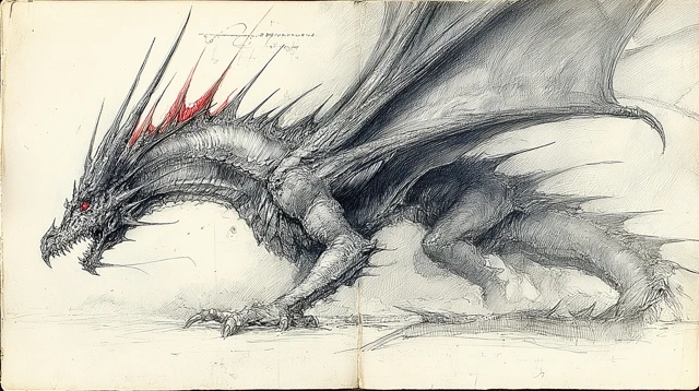 Undead Dragon Illustration Fantasy Art
