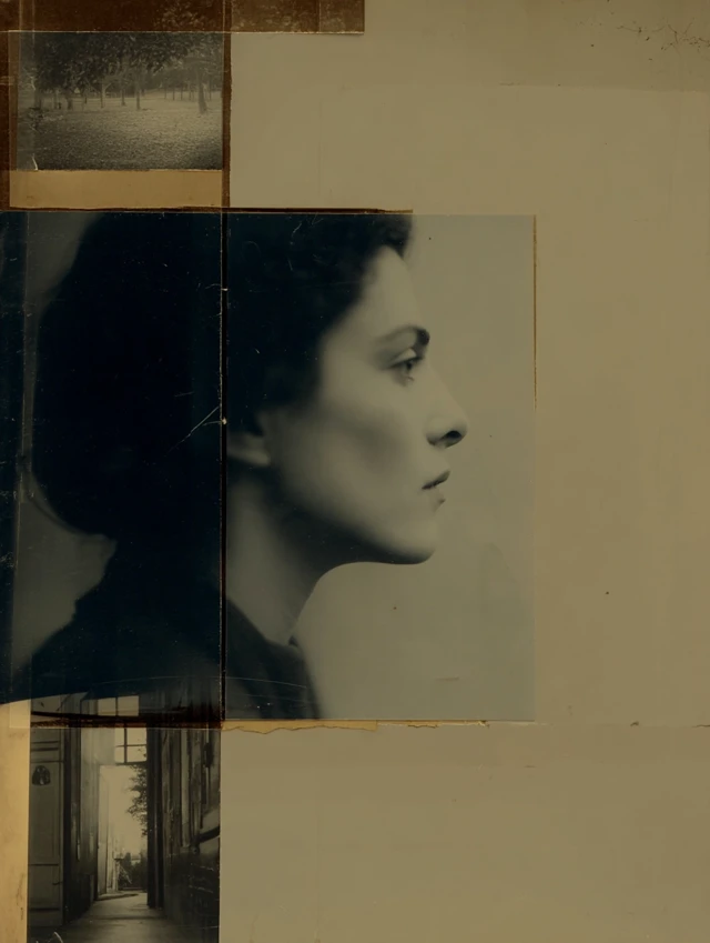Collage Portrait Woman Profile