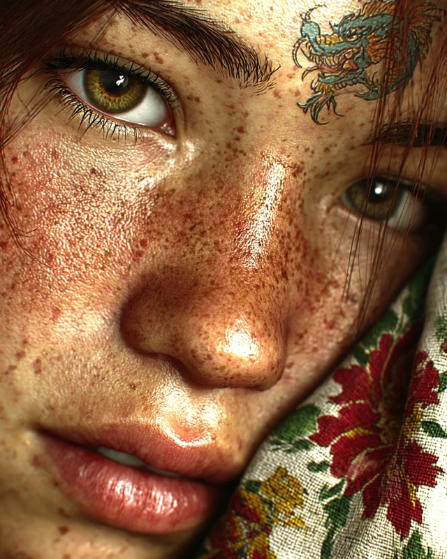 Cyberpunk Tribal Warrior Portrait Hyperrealistic