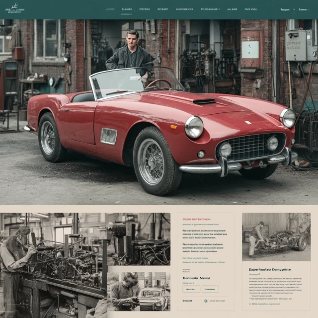 French Car Repair Classic Landing Page
