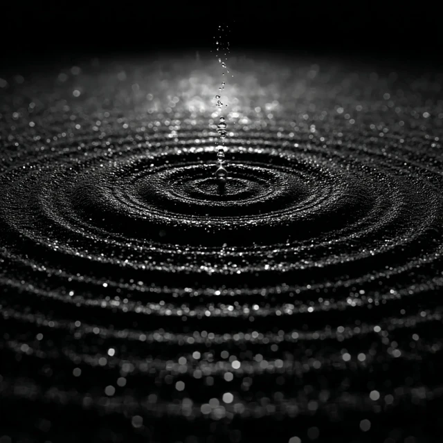 Pixel Art Ripples Black Background 64x64